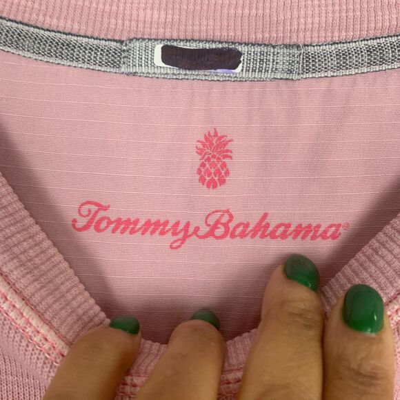 Tommy Bahama Pink Palm Tree Embroidered Sweatshirt Pullover Women’s Small Shirt - Picture 10 of 10